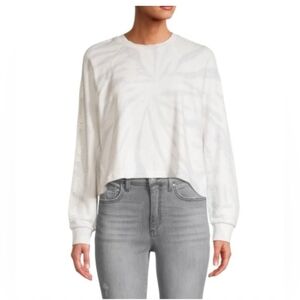 Madewell MWL Crop Sweatshirt Womens XL Tie-Dye Cotton Lightweight Pullover Top